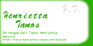 henrietta tanos business card